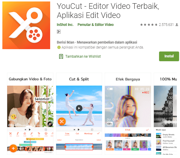 aplikasi edit video tanpa watermark